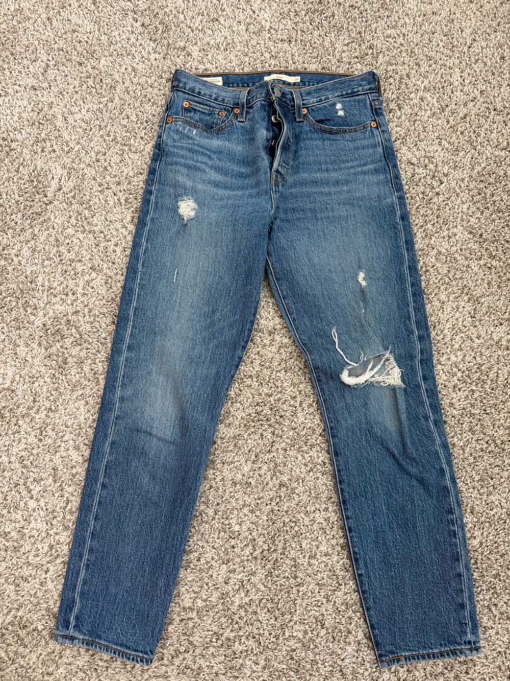 Vintage Levi Wedgie Distressed Blue Denim Jeans